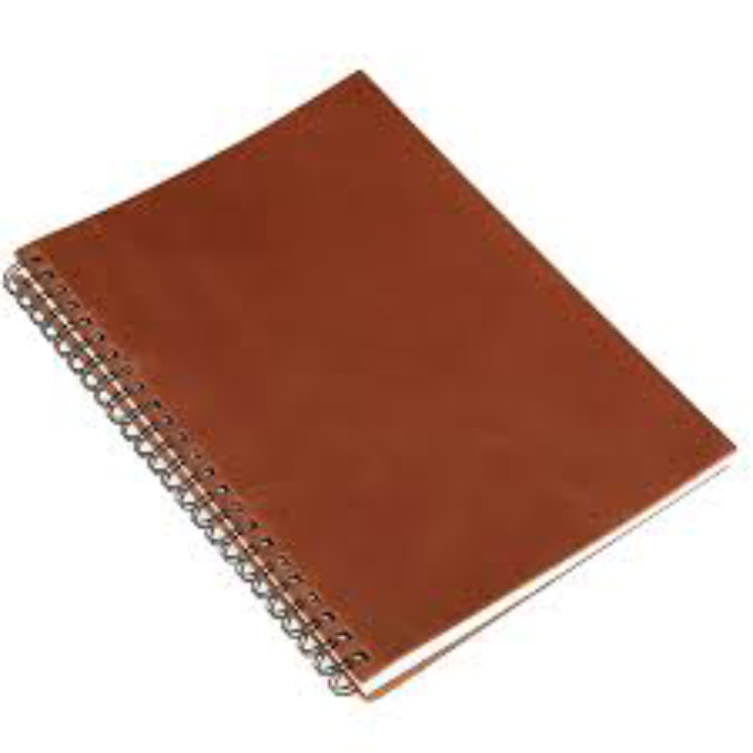 NOTEBOOK EN CUIR SPIRAL 9.5X15 FANTAISIE