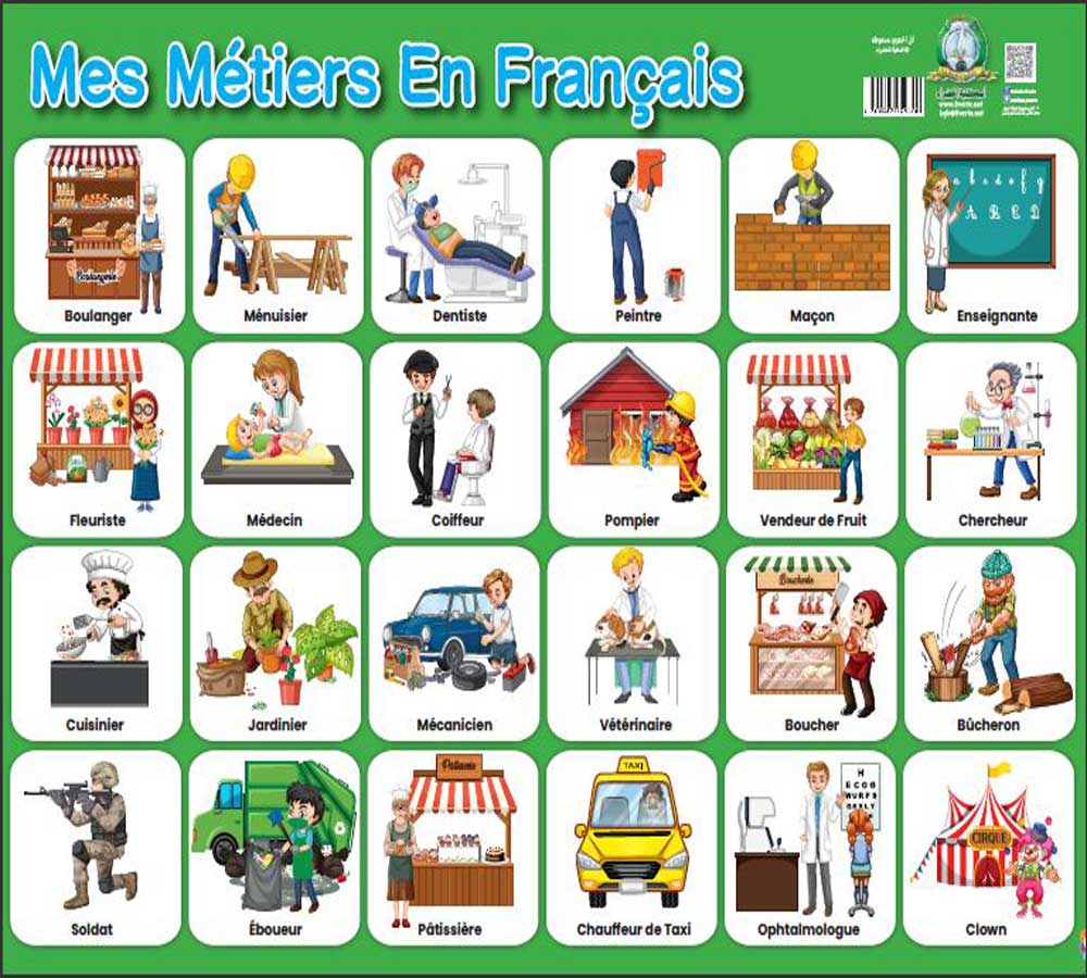 Planche- Les Métiers (Arabe/Français)