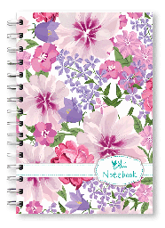 [729z] Note book :Motif Fleurs